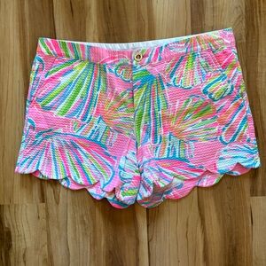 Lilly Pulitzer Pink and Green Patterned Women Shorts